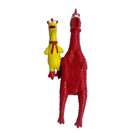 Gallo Pollo Macizo para Perro – Juguete Resistente y Divertido para Mordidas Fuertes